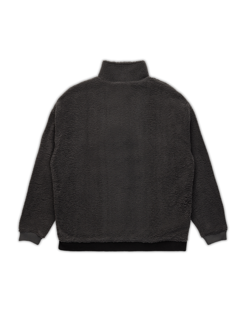 STARTER 1/4 ZIP POLAR FLEECE SWEAT - FADED BLACK/BLACK