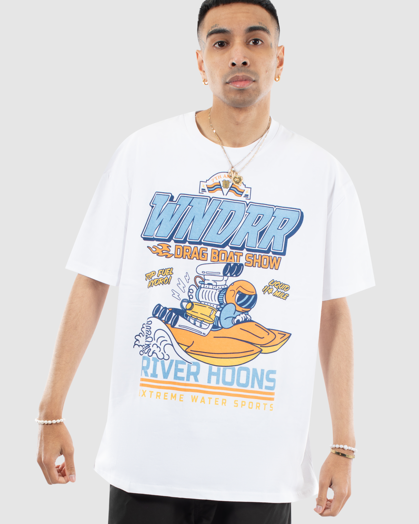RIVER HOONS BOX FIT TEE - WHITE