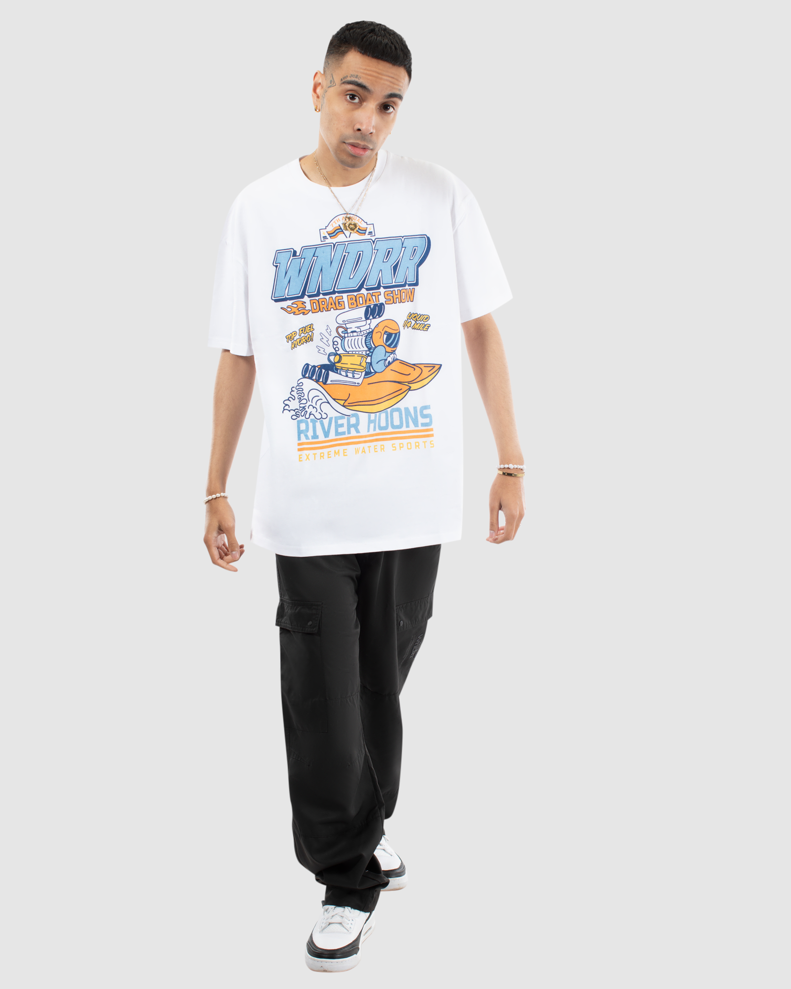RIVER HOONS BOX FIT TEE - WHITE