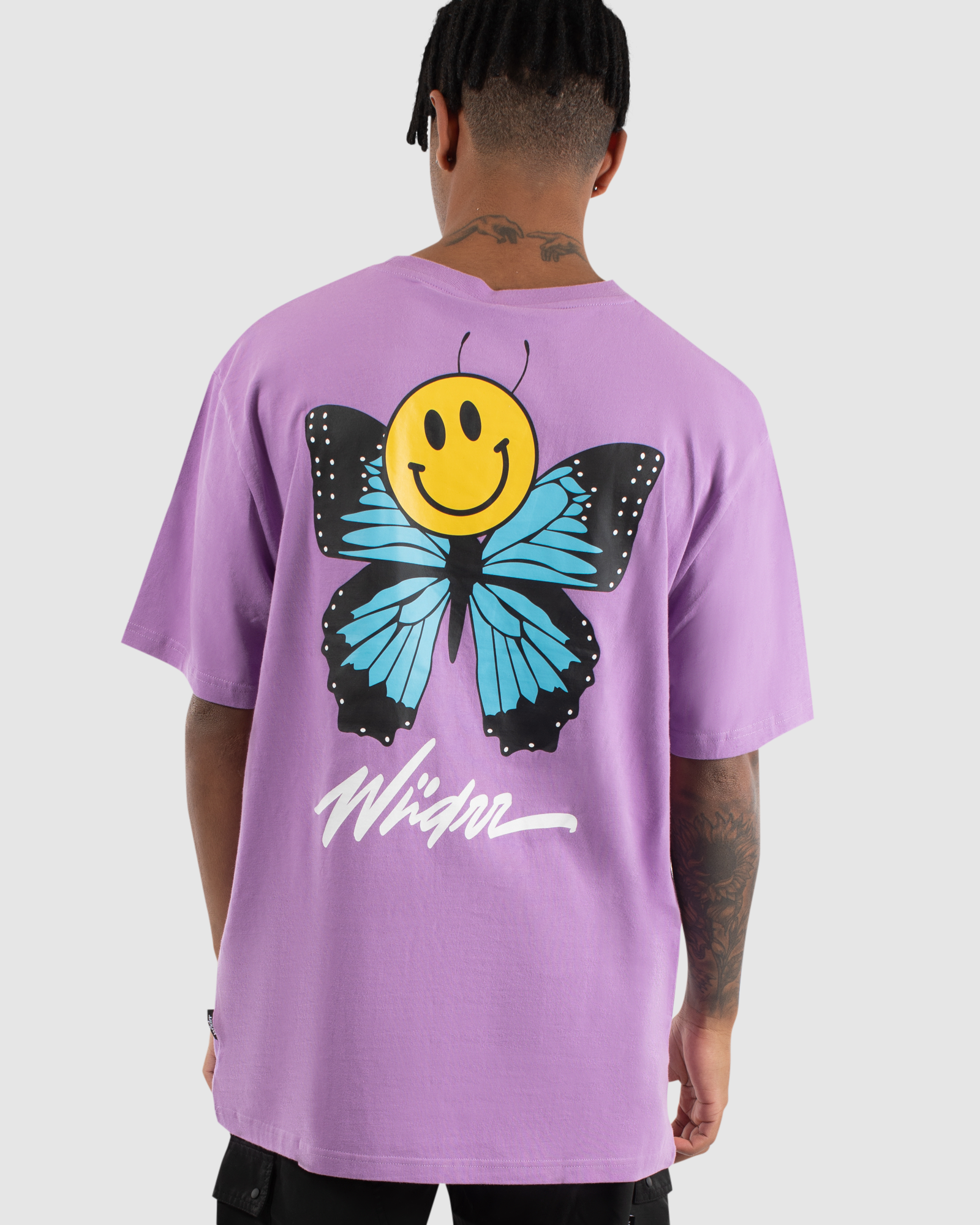 BUTTERFLY BOX FIT TEE - VIOLET