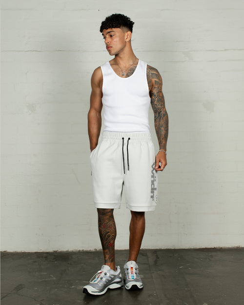 OFFCUT TECH TRACKSHORT - OYSTER