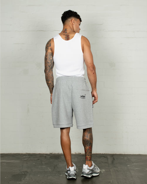 OFFCUT TECH TRACKSHORT - GREY MARLE