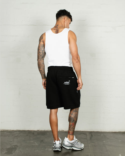OFFCUT TECH TRACKSHORT - BLACK
