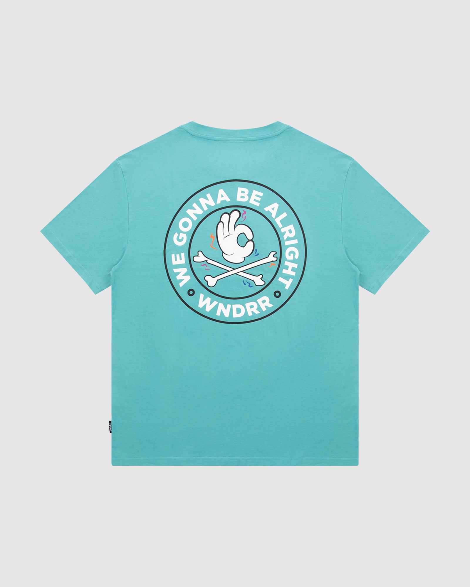 CROSS CHECK BOX FIT TEE - TEAL