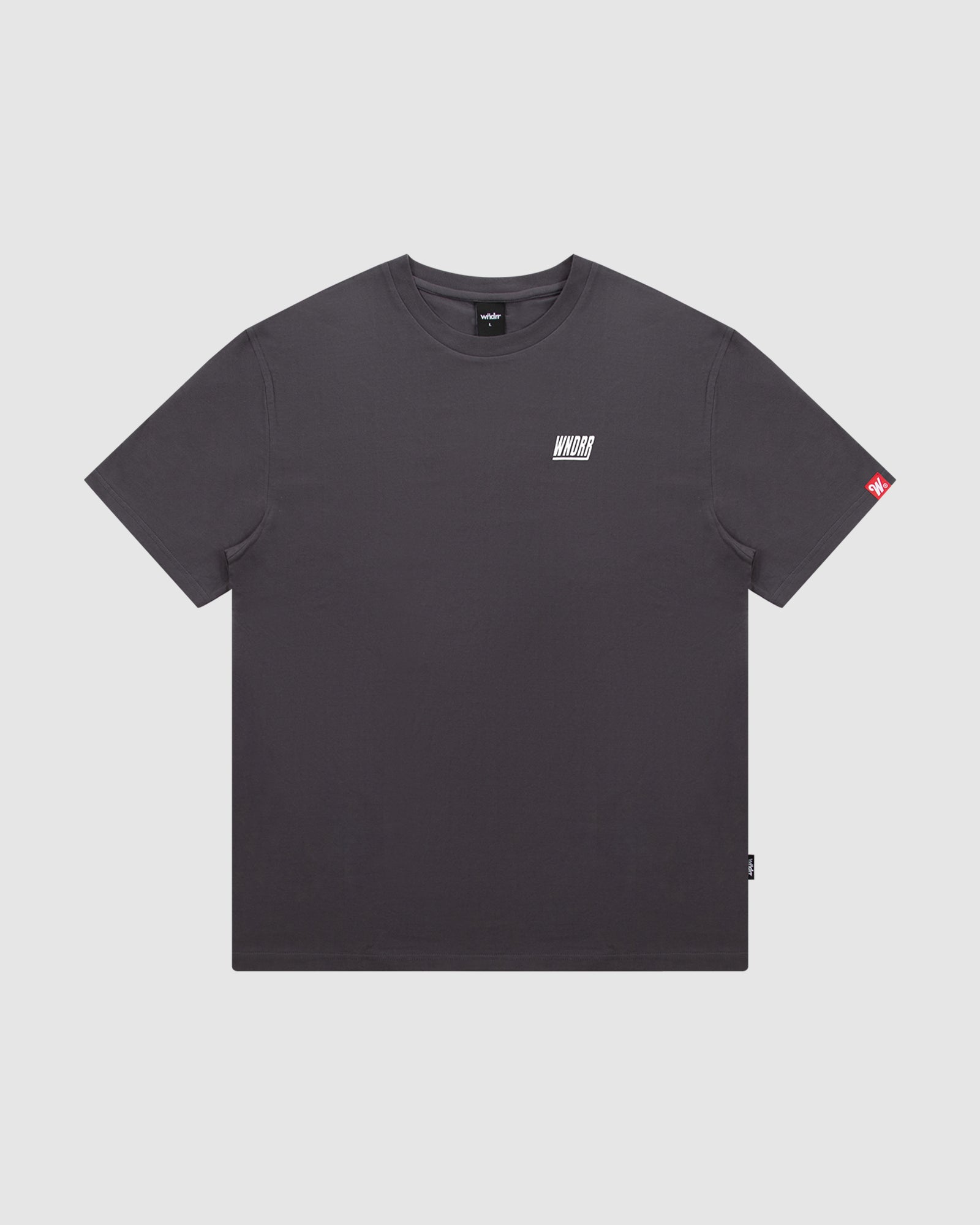 ITALIC BOX FIT TEE - CHARCOAL