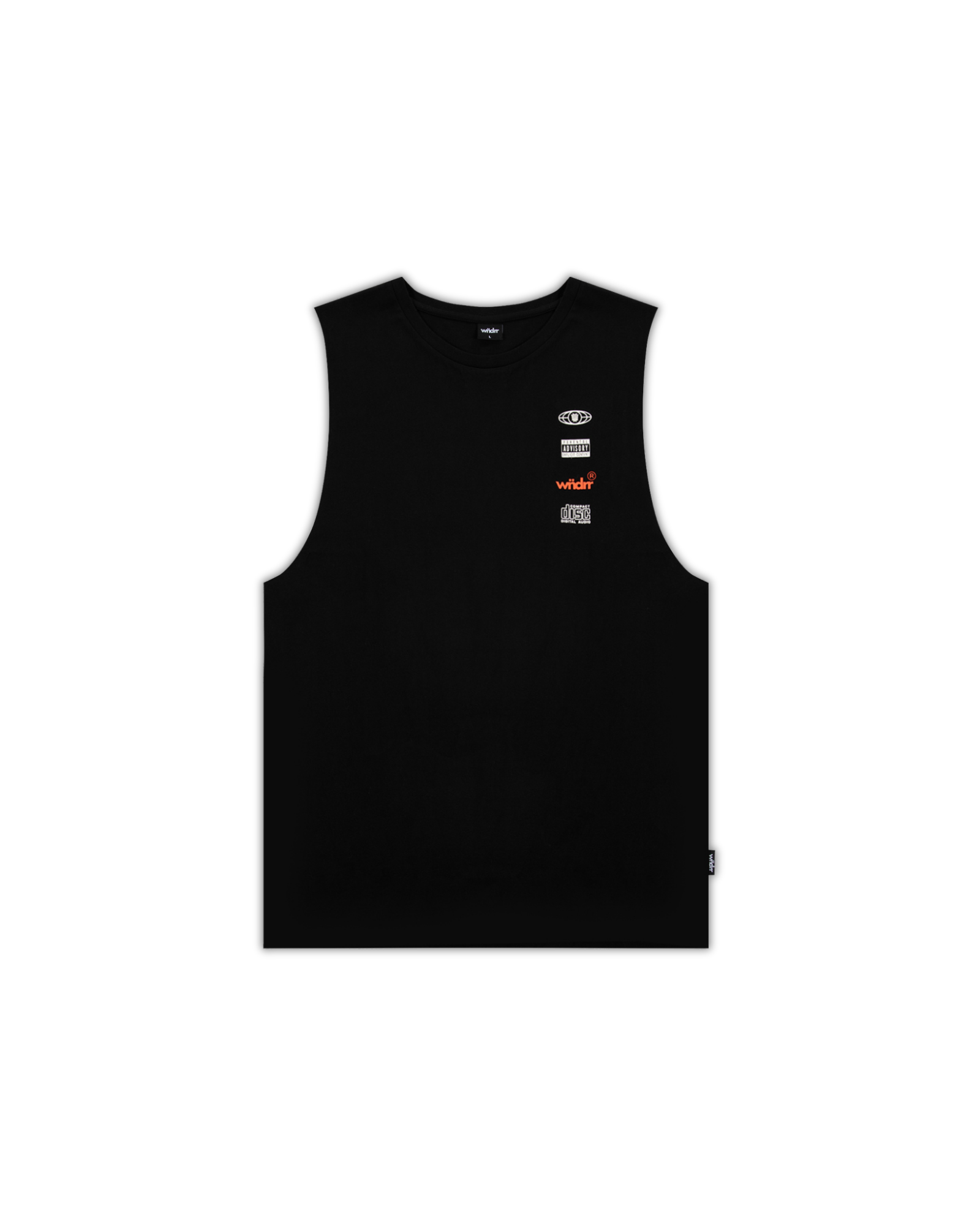 HIGH SIGN MUSCLE TOP - BLACK