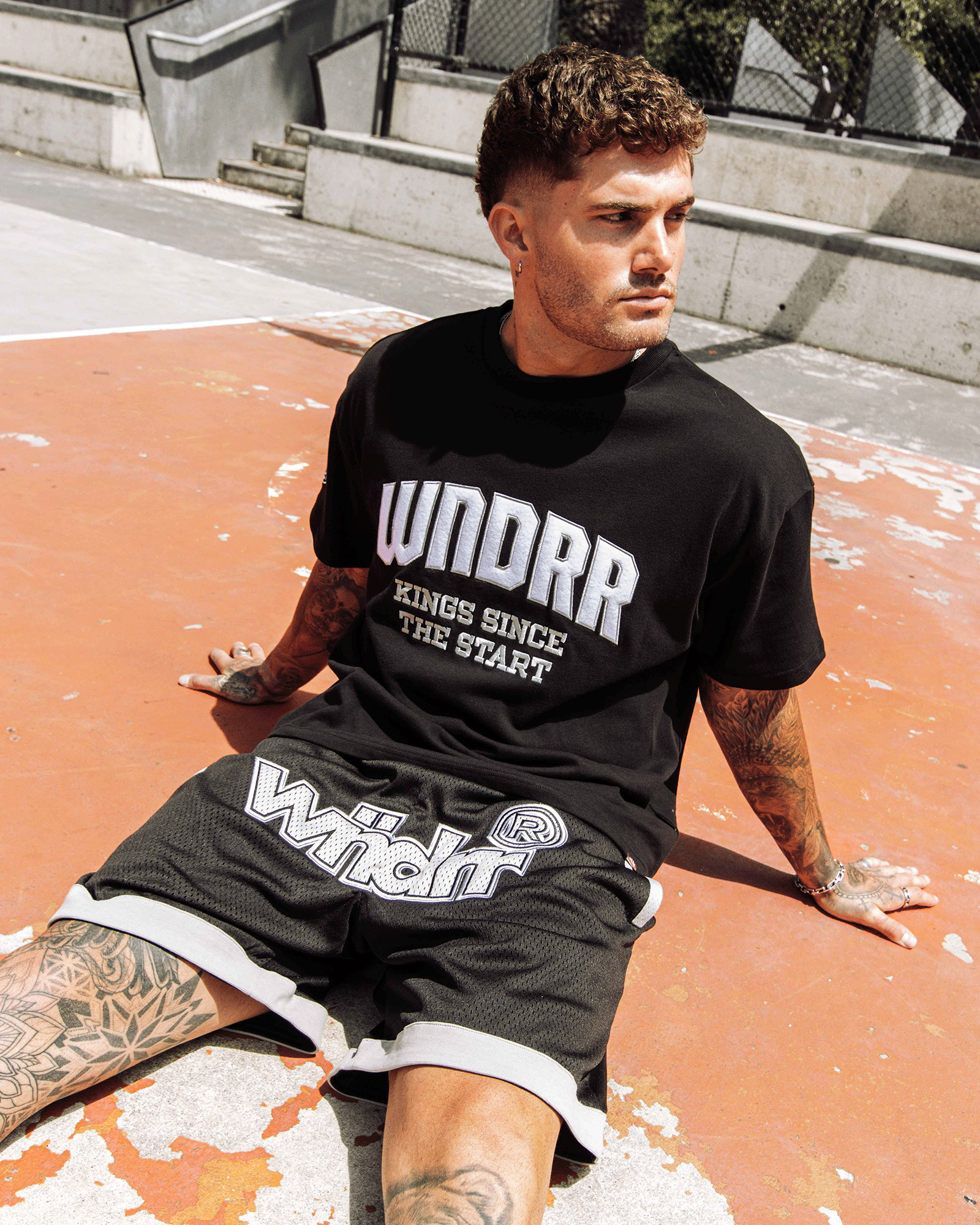 OFFCUT COURT SHORT - BLACK/GREY