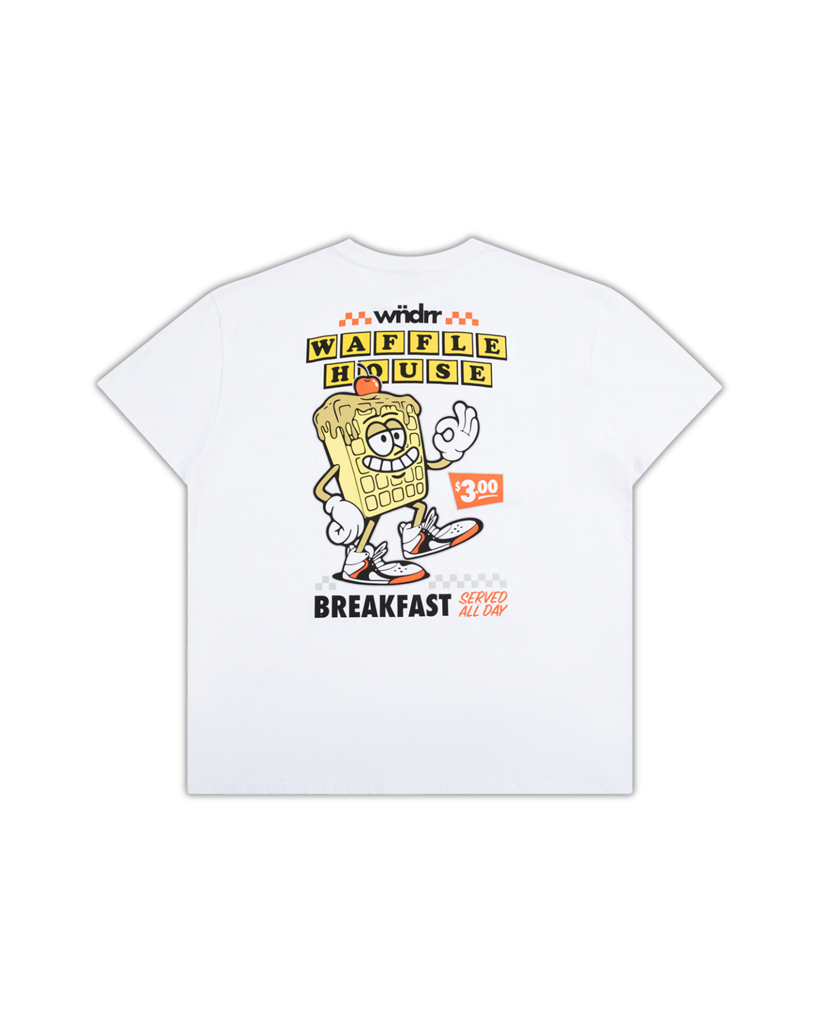 WAFFLE HOUSE BOX FIT TEE - WHITE