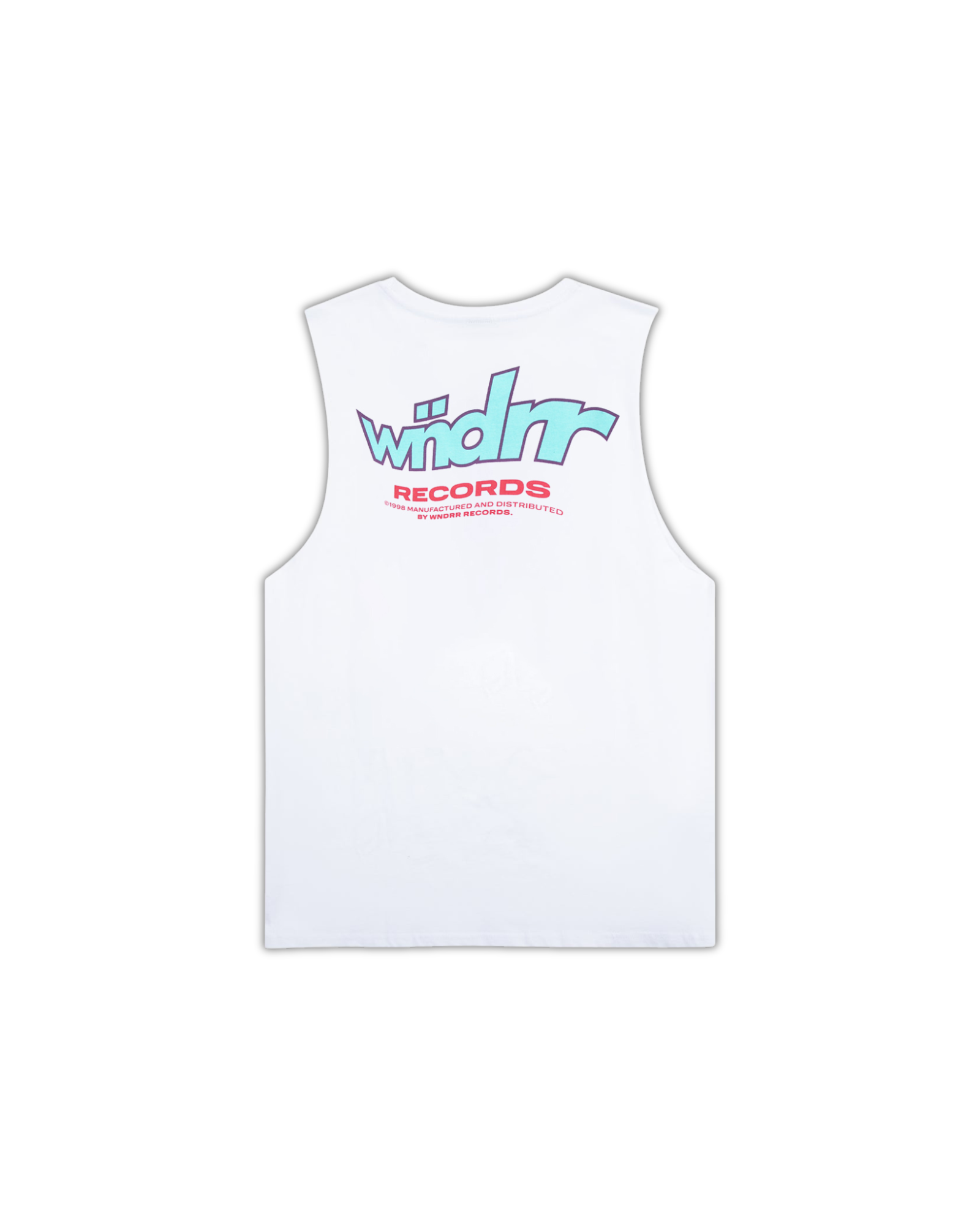 WARPED MUSCLE TOP - WHITE