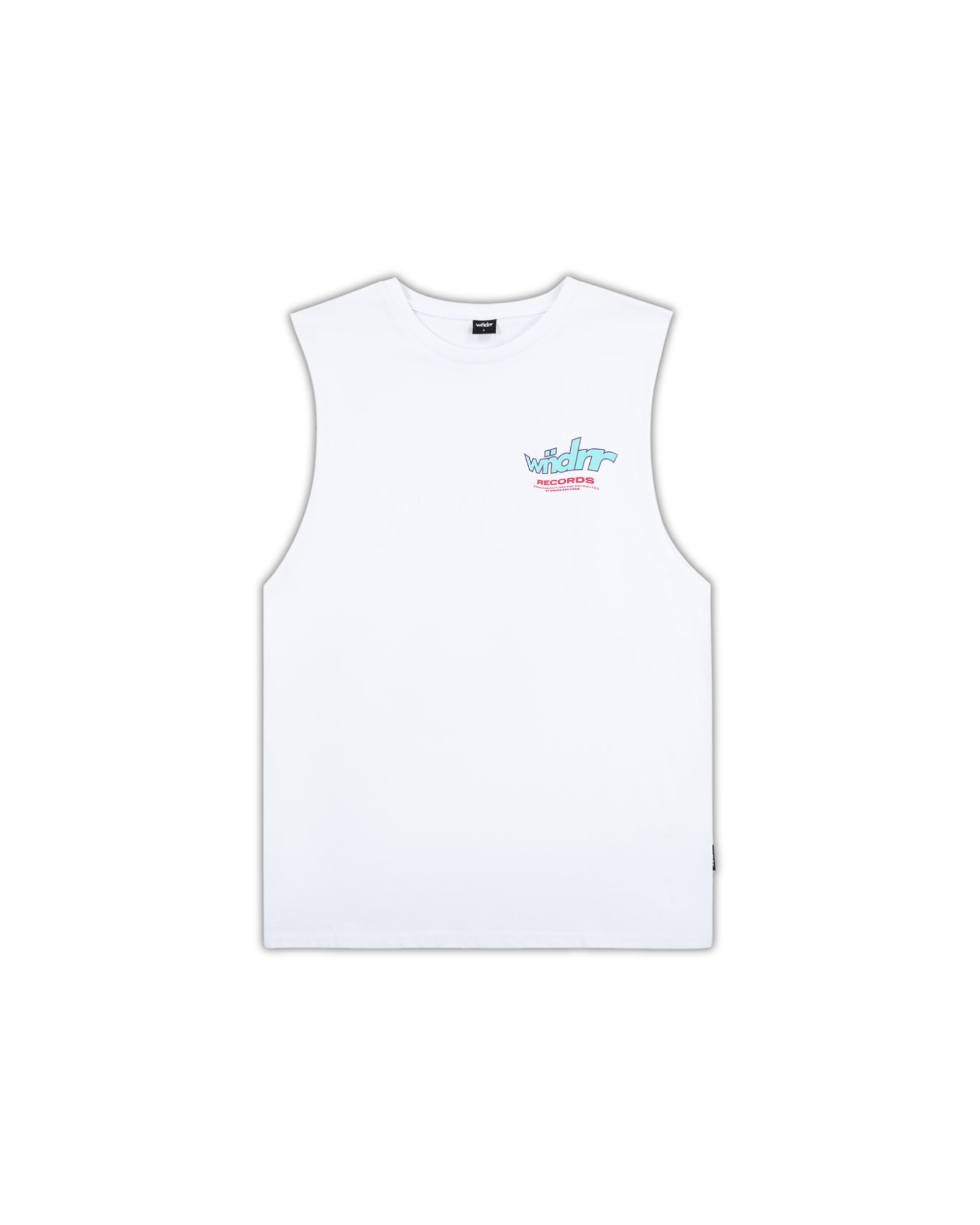 WARPED MUSCLE TOP - WHITE