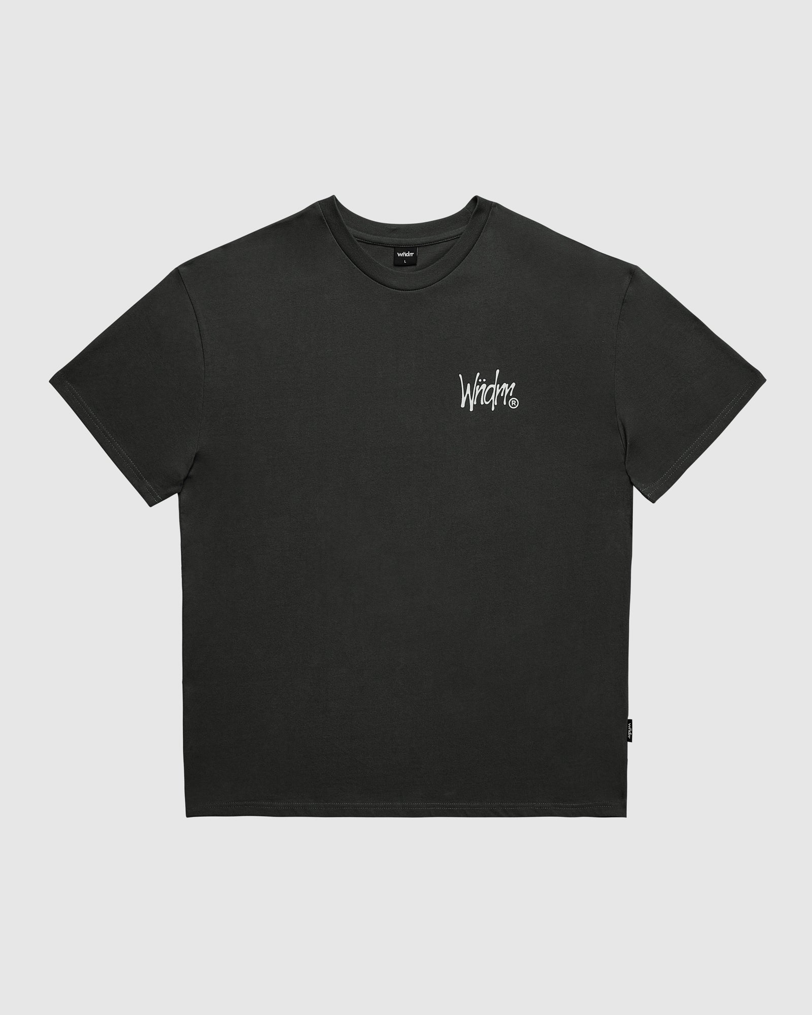 CROWN BOX FIT TEE - CHARCOAL