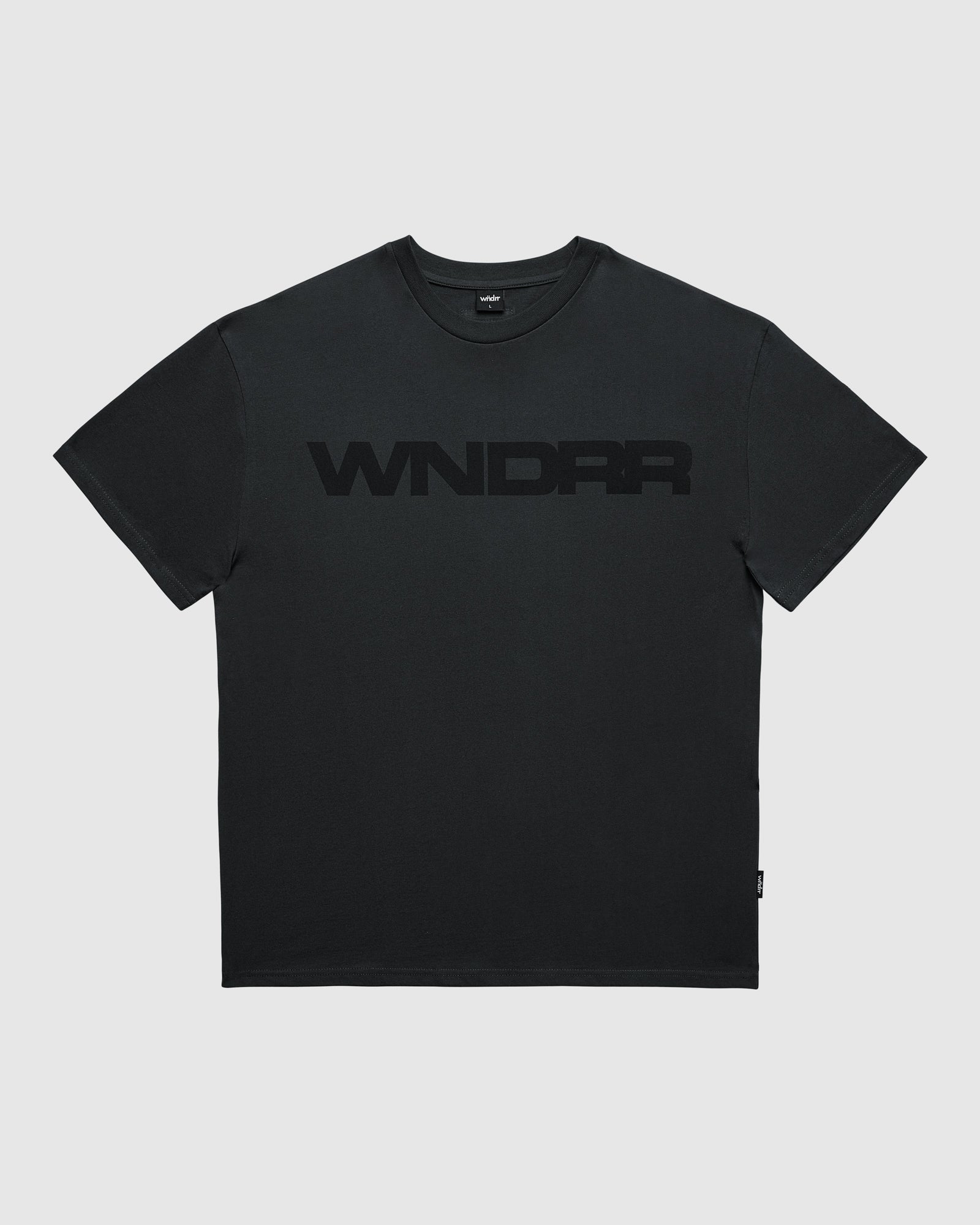 MOTIF BOX FIT TEE - FADED BLACK