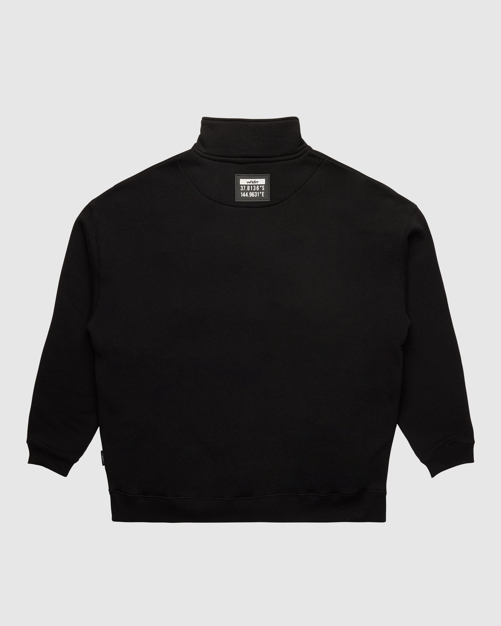 OFFCUT 1/4 ZIP SWEAT - BLACK/DUSK BLUE