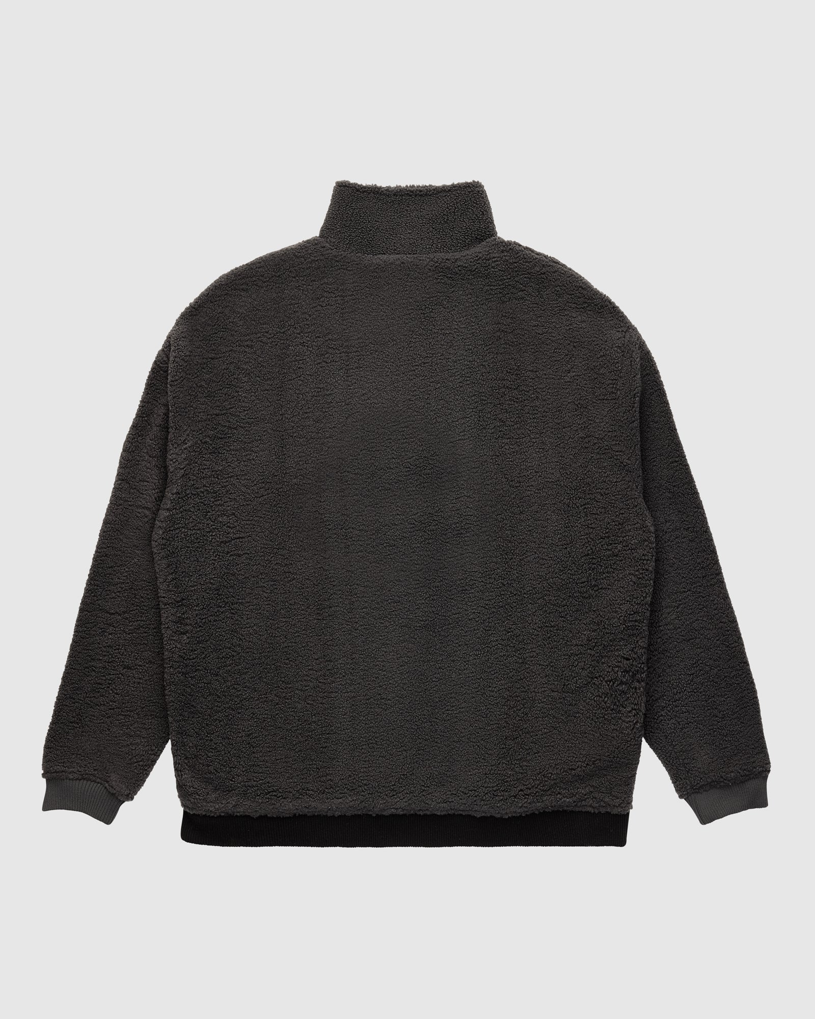 STARTER 1/4 ZIP POLAR FLEECE SWEAT - FADED BLACK/BLACK