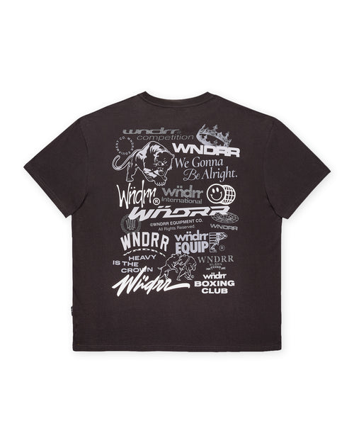 SYNDICATE BOX FIT TEE - FADED BLACK