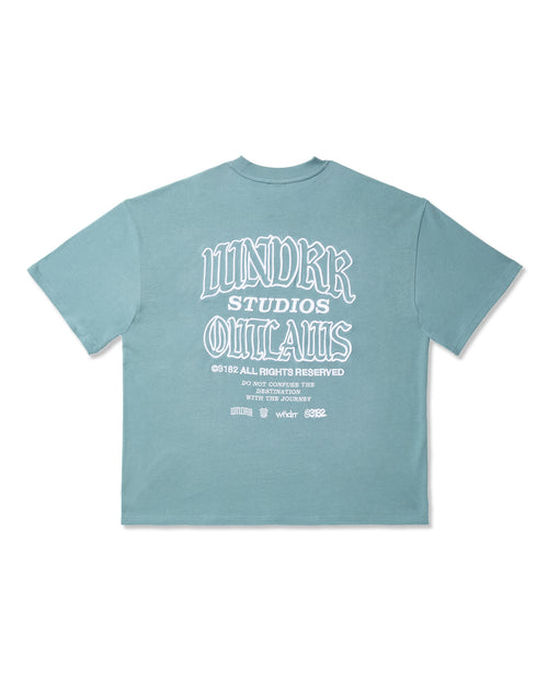 OUTLAWS HEAVY WEIGHT TEE - DUSK BLUE