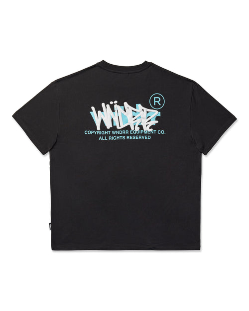 TAGGED BOX FIT TEE - BLACK