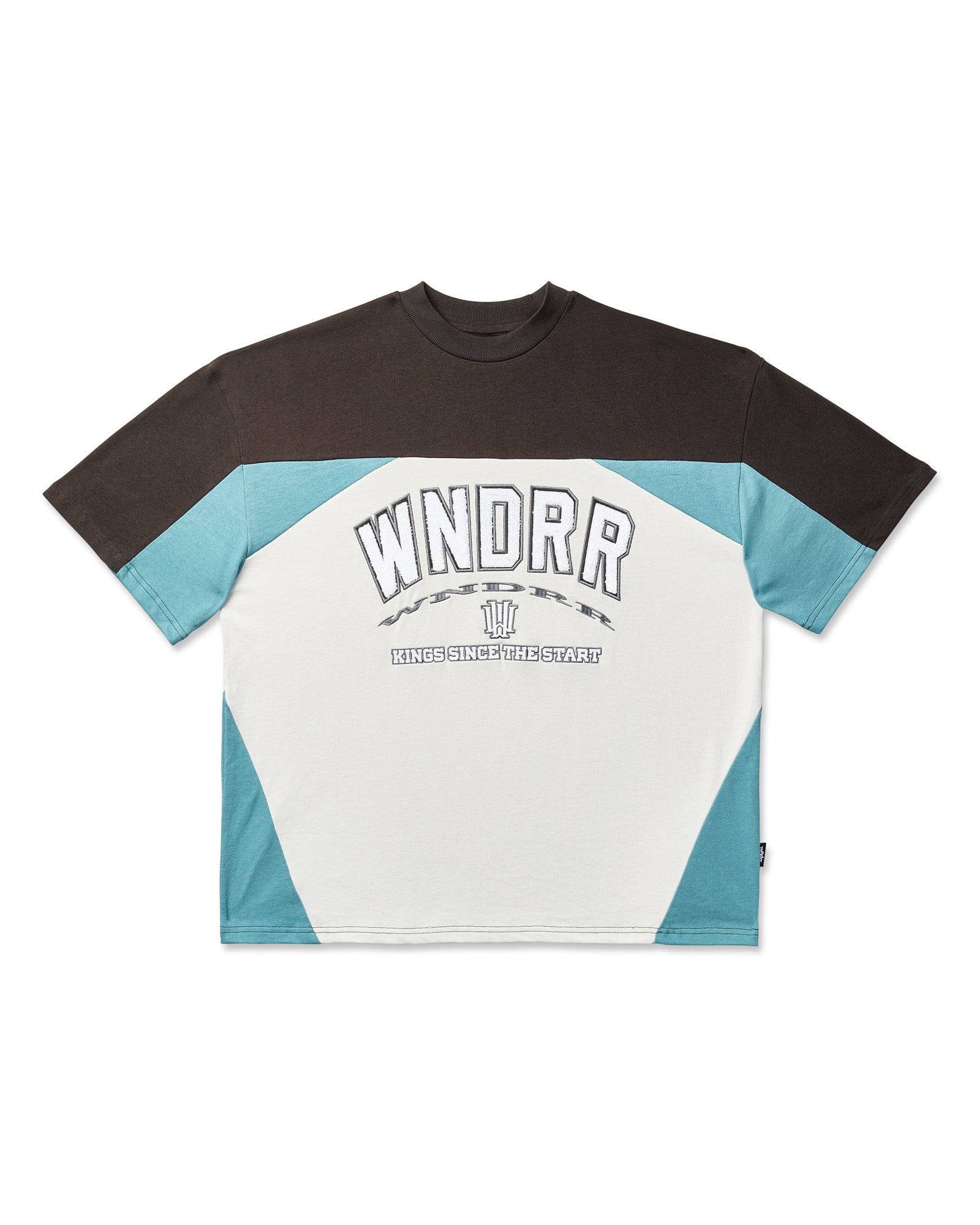 INSTITUTE PANEL CLUB TEE - OYSTER/BLUE