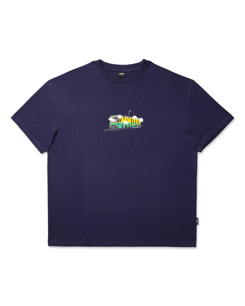 TRAM BOX FIT TEE - NAVY