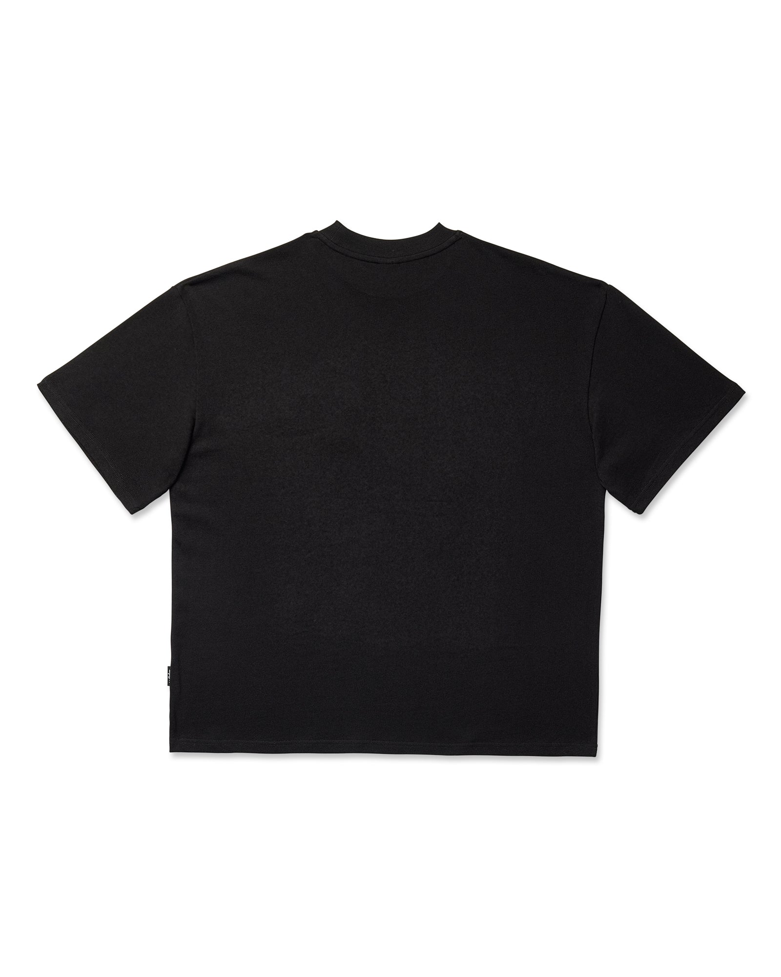 BRUSHBACK HEAVY WEIGHT TEE - BLACK