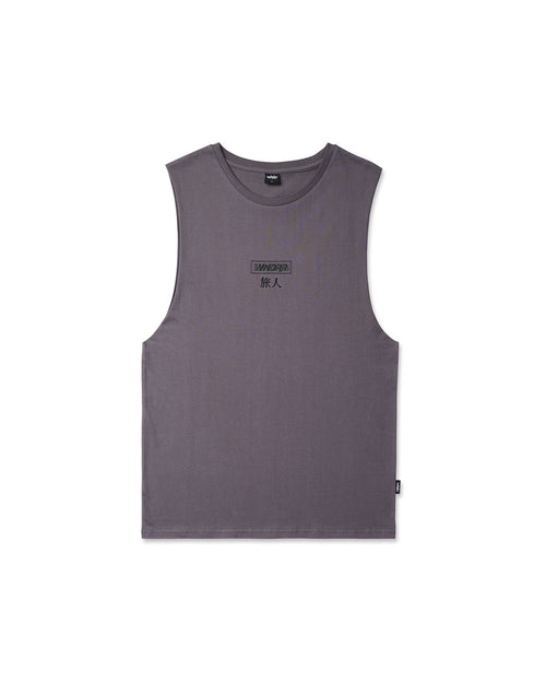 SHODO MUSCLE TOP - CHARCOAL