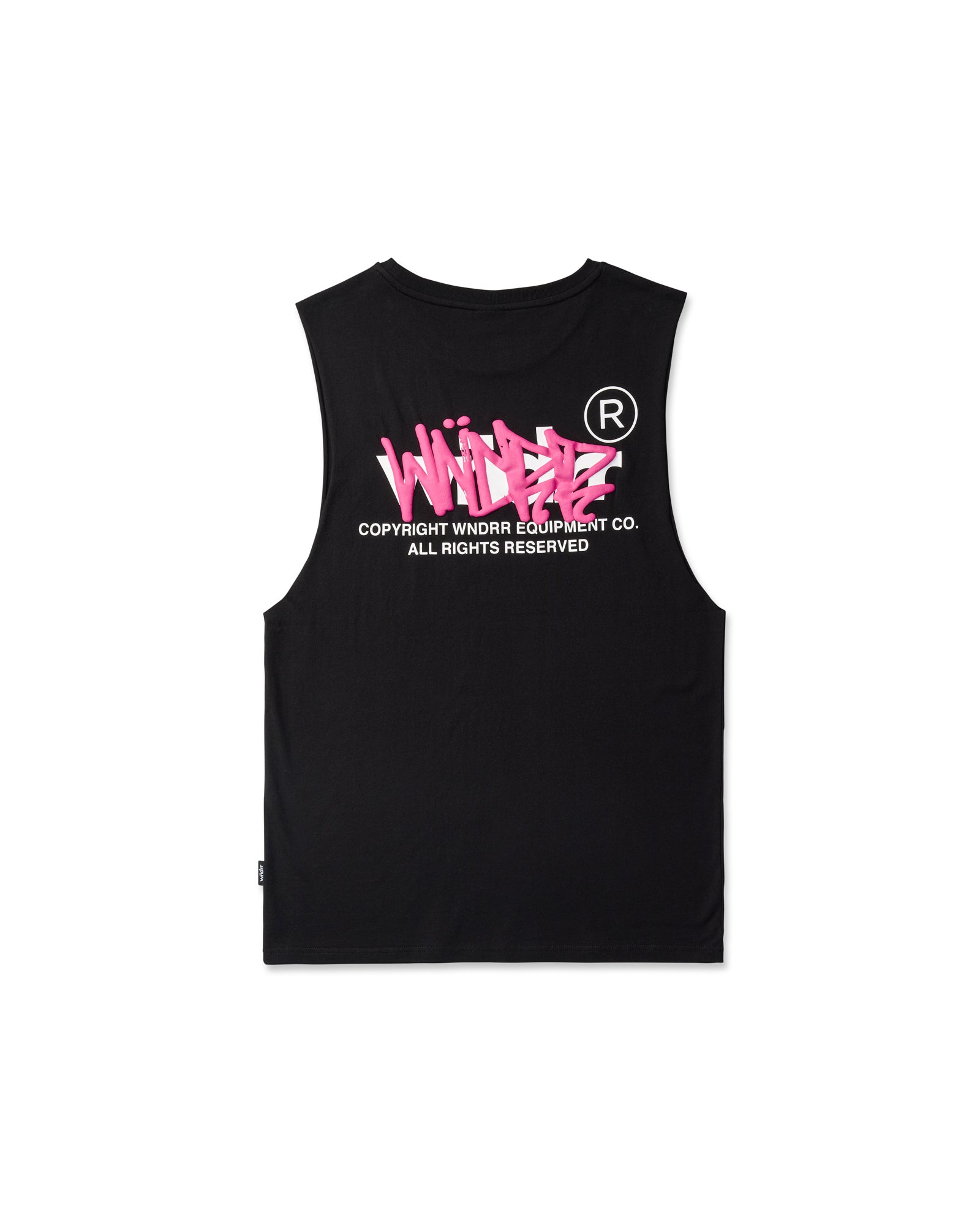 TAGGED MUSCLE TOP - BLACK