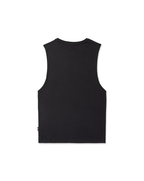BRUSHBACK MUSCLE TOP - BLACK