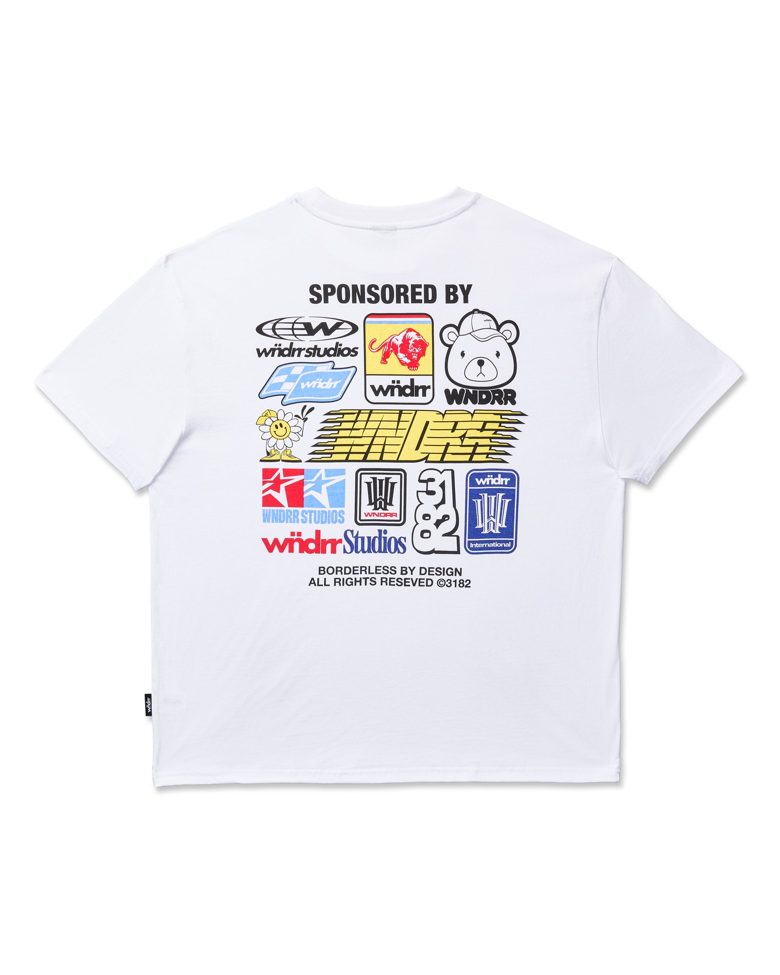 SPONSORED BOX FIT TEE - WHITE