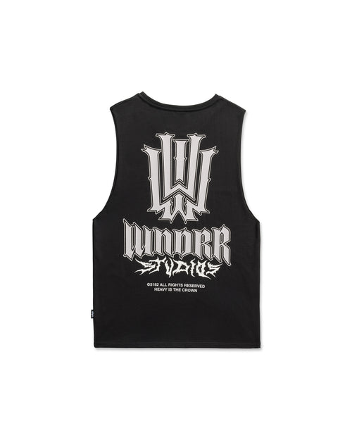 BLEACH MUSCLE TOP - BLACK