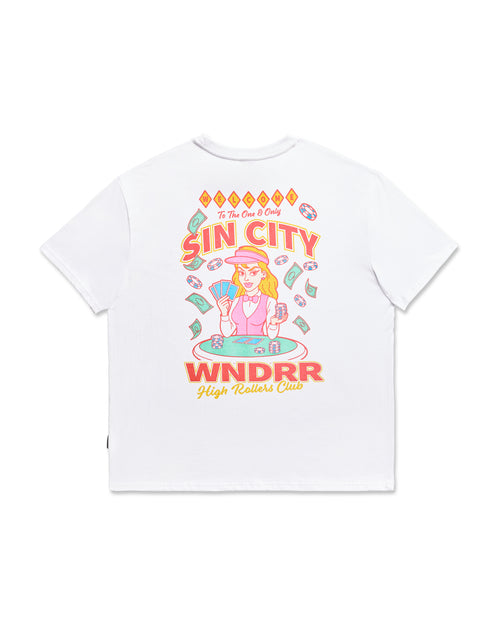 SIN CITY BOX FIT TEE - WHITE