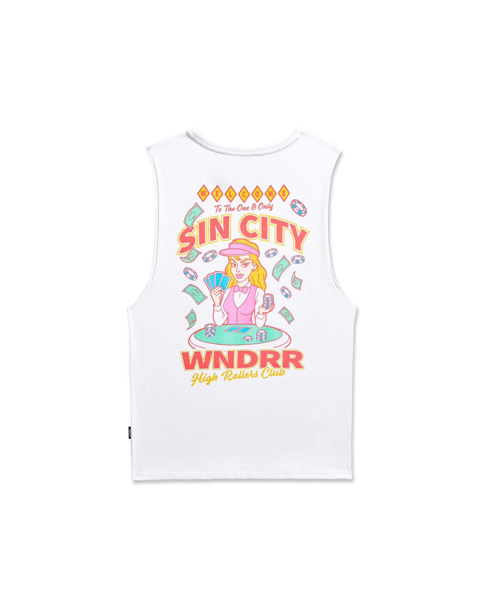 SIN CITY MUSCLE TOP - WHITE