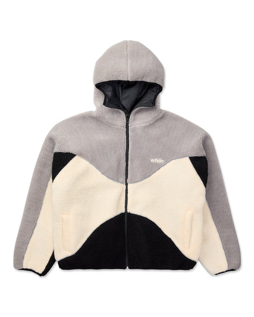 THE WORLD FLEECE JACKET - GREY/BLACK
