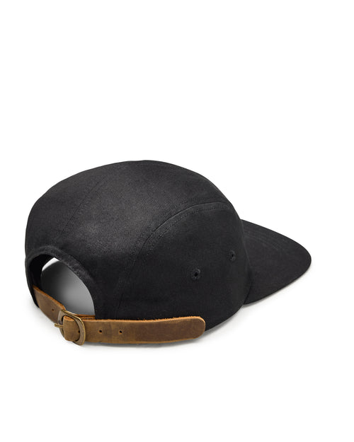 TOKEN 5 PANEL CAP - BLACK