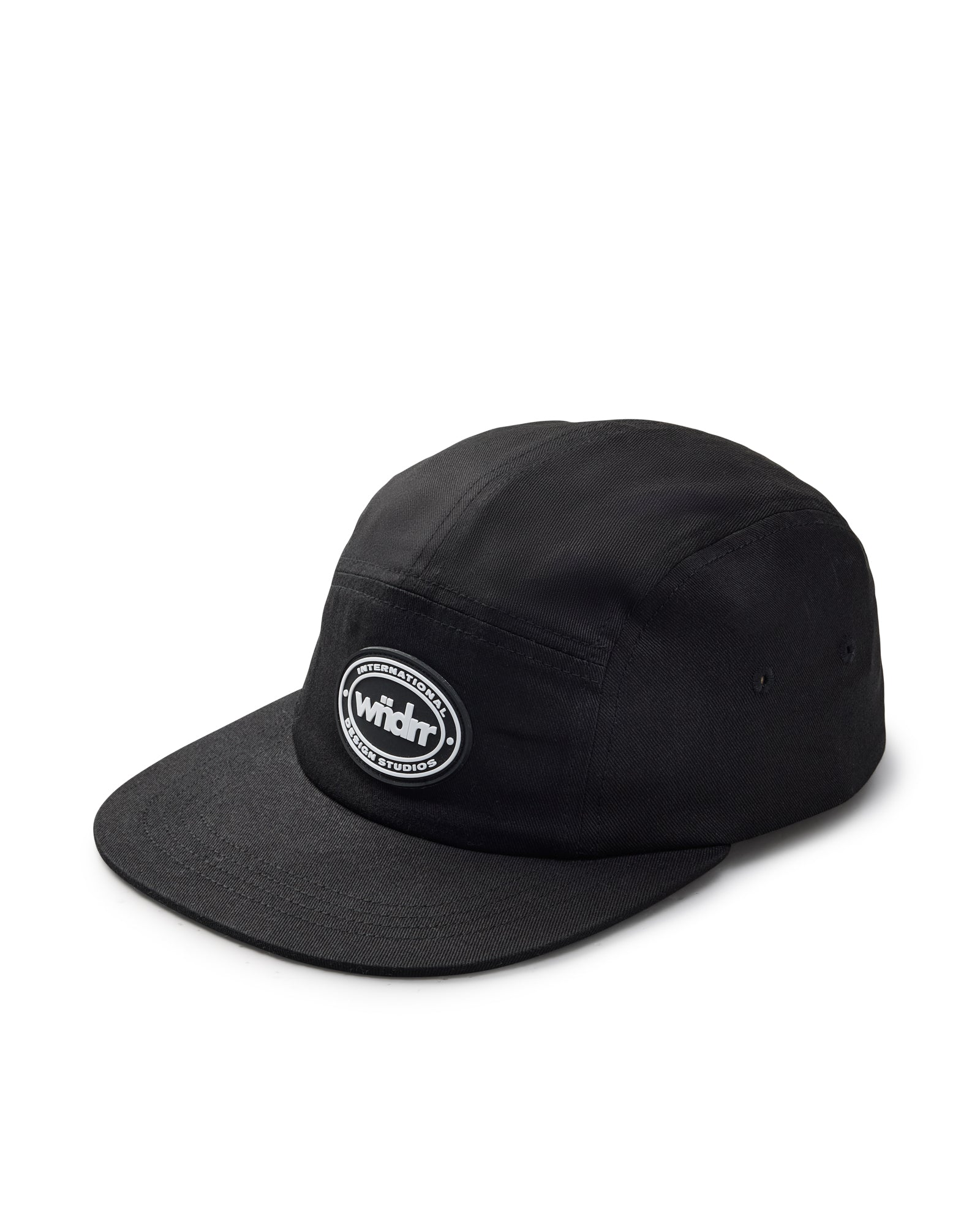 TOKEN 5 PANEL CAP - BLACK