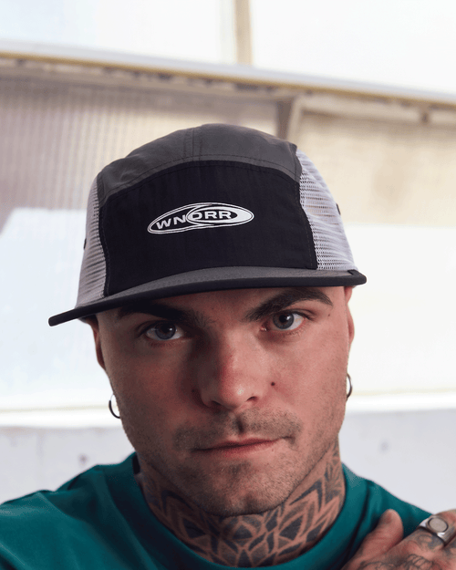 STATION 5 PANEL CAP - BLACK/GREY