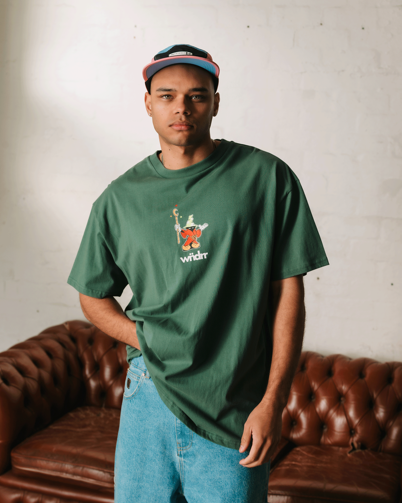 WIZARD BOX FIT TEE - DARK GREEN