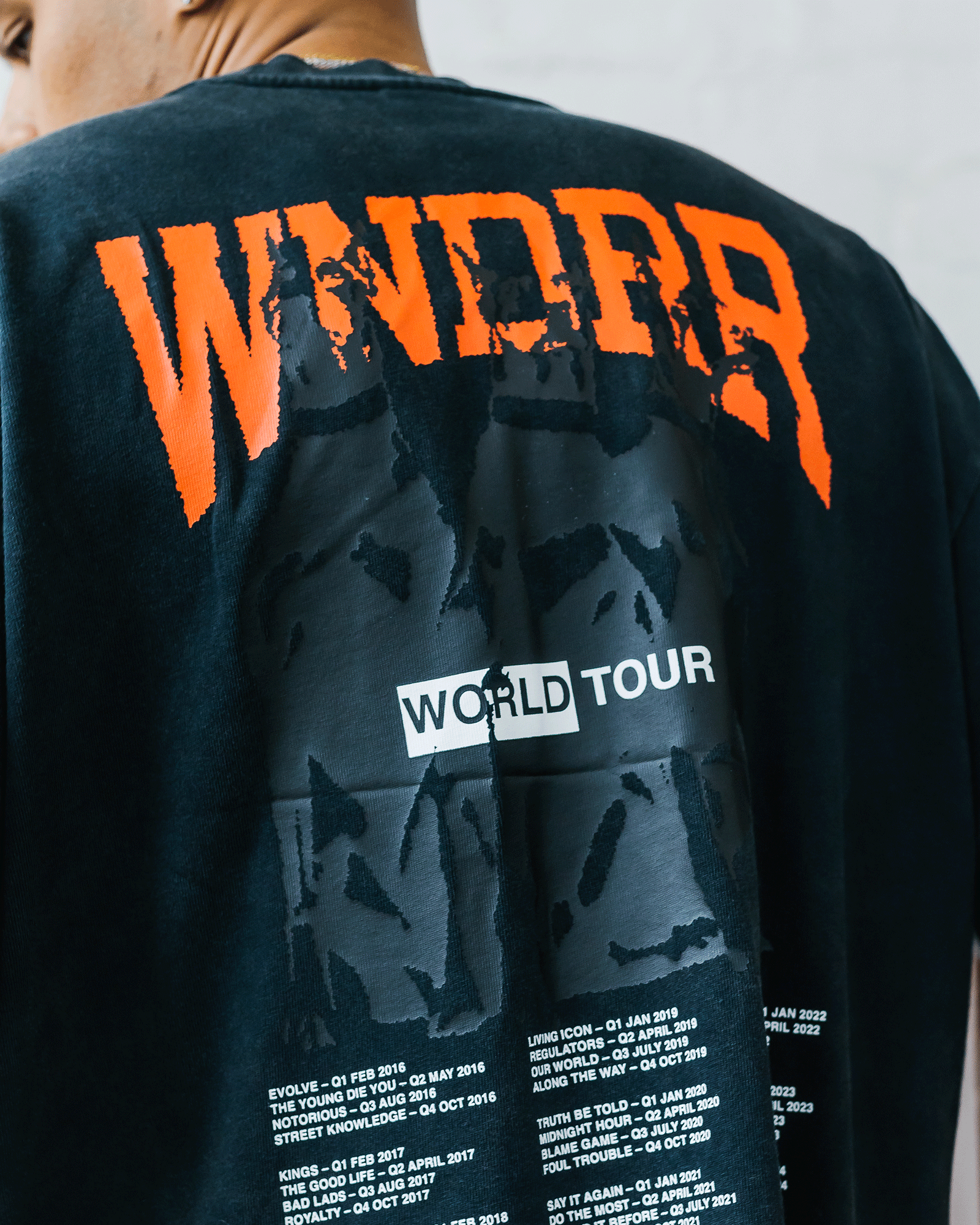 WORLD TOUR HEAVY WEIGHT TEE - WASHED BLACK