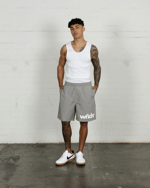 ACCENT SWIM SHORT - CEMENT GREY