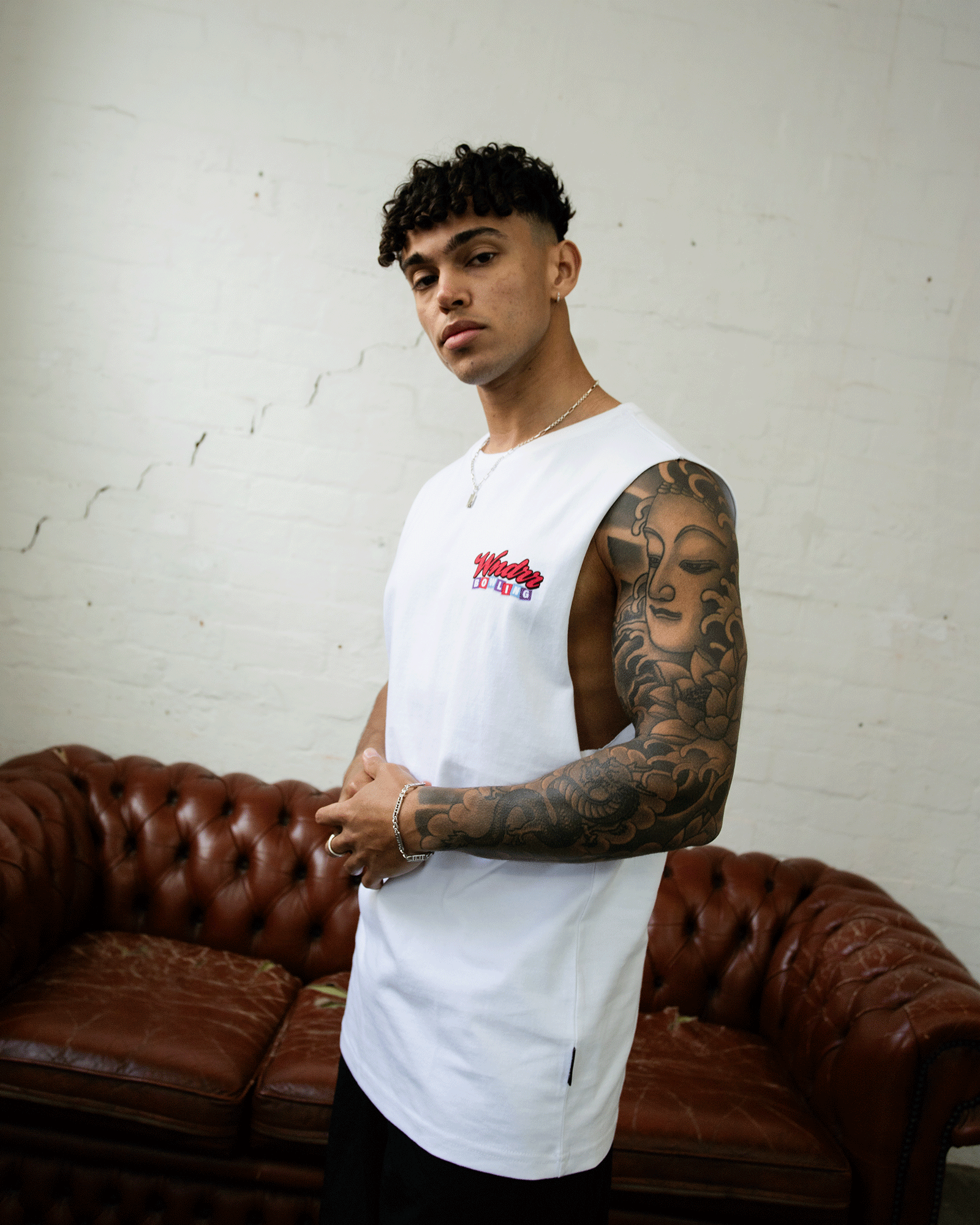 BOWLING MUSCLE TOP - WHITE