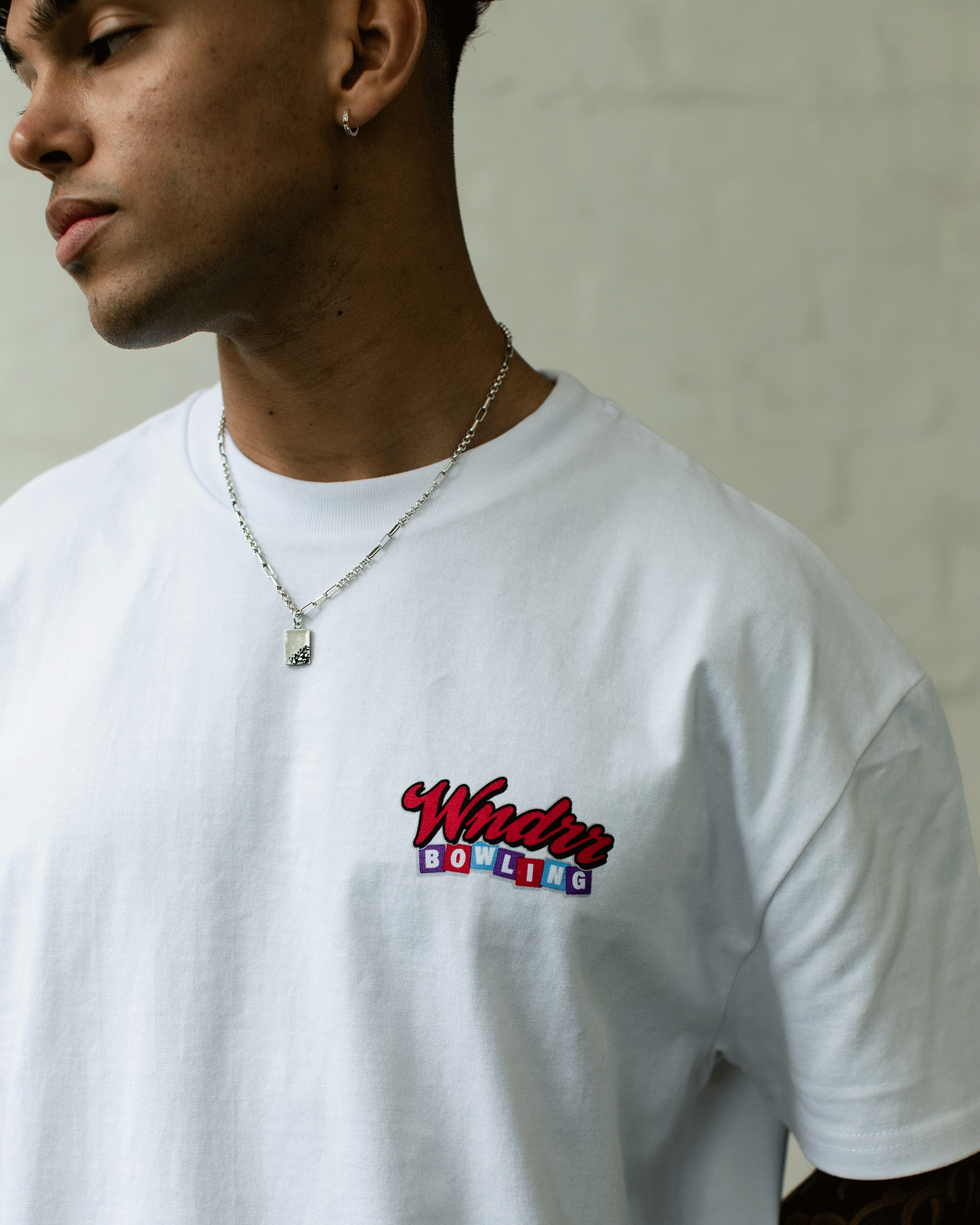 BOWLING BOX FIT TEE - WHITE