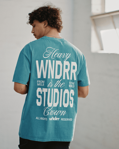 HIGHBORN BOX FIT TEE - WASHED BLUE