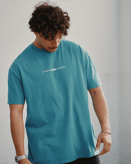 HIGHBORN BOX FIT TEE - WASHED BLUE