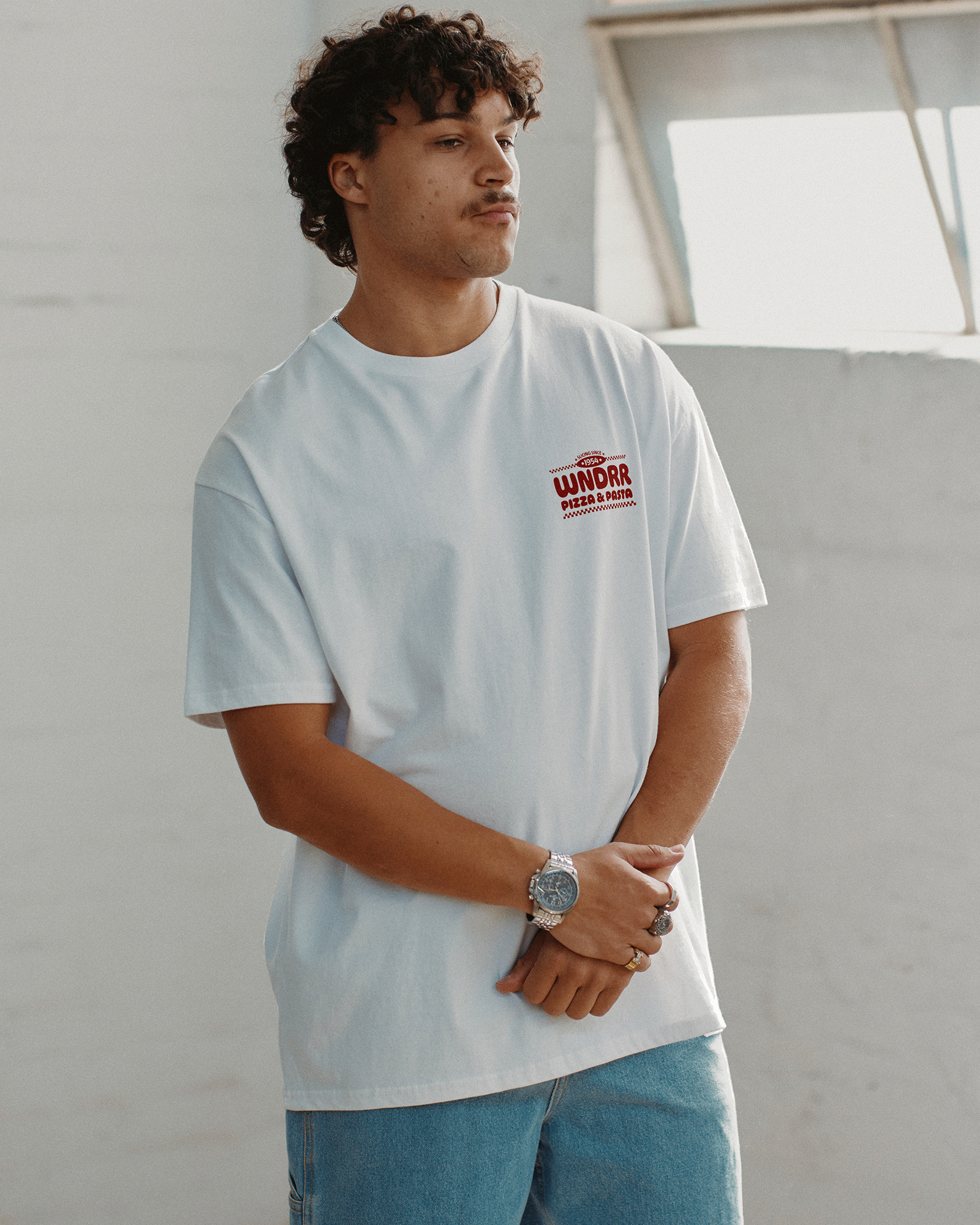 SLICING SINCE BOX FIT TEE - WHITE