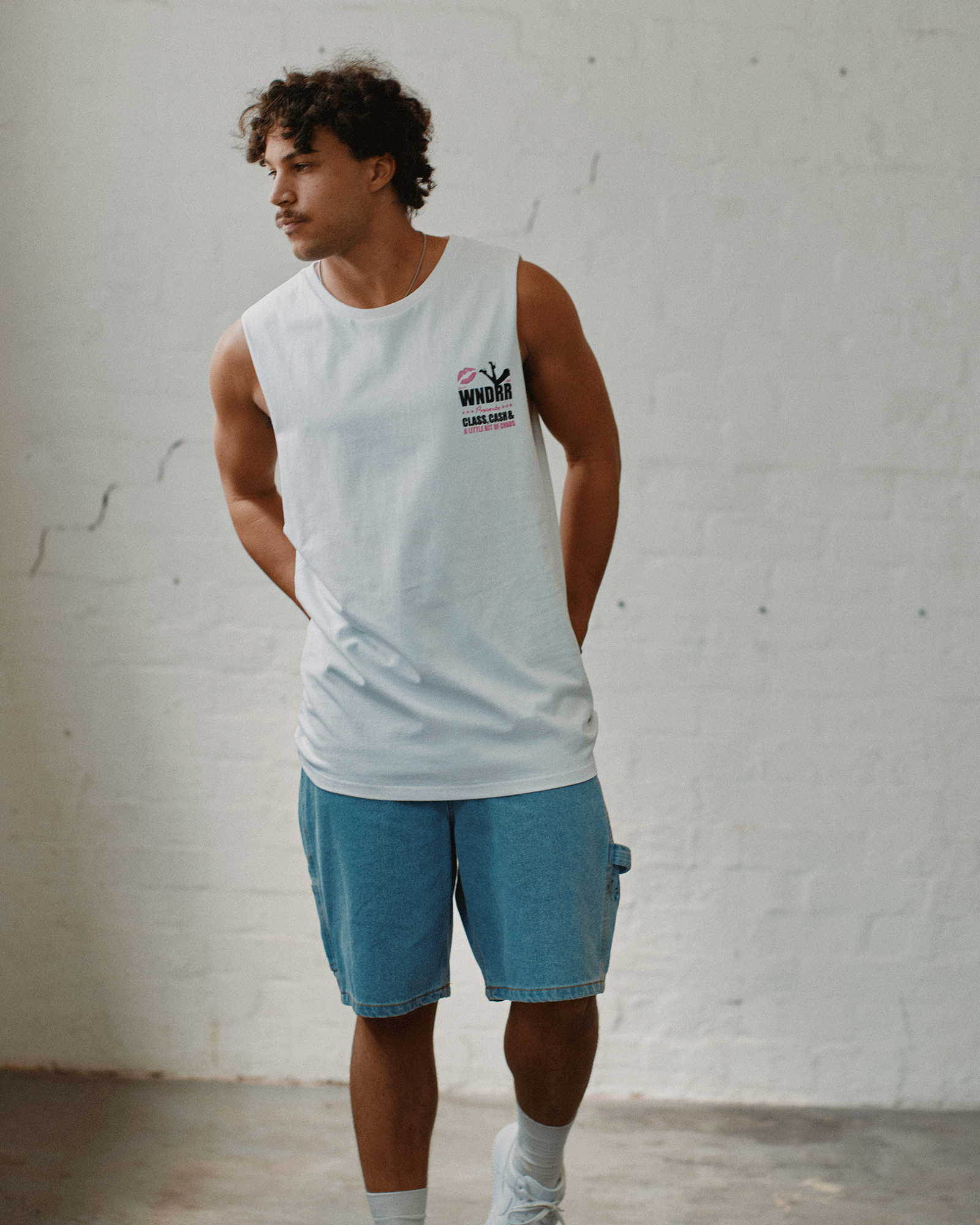 PLEASURE MUSCLE TOP - WHITE