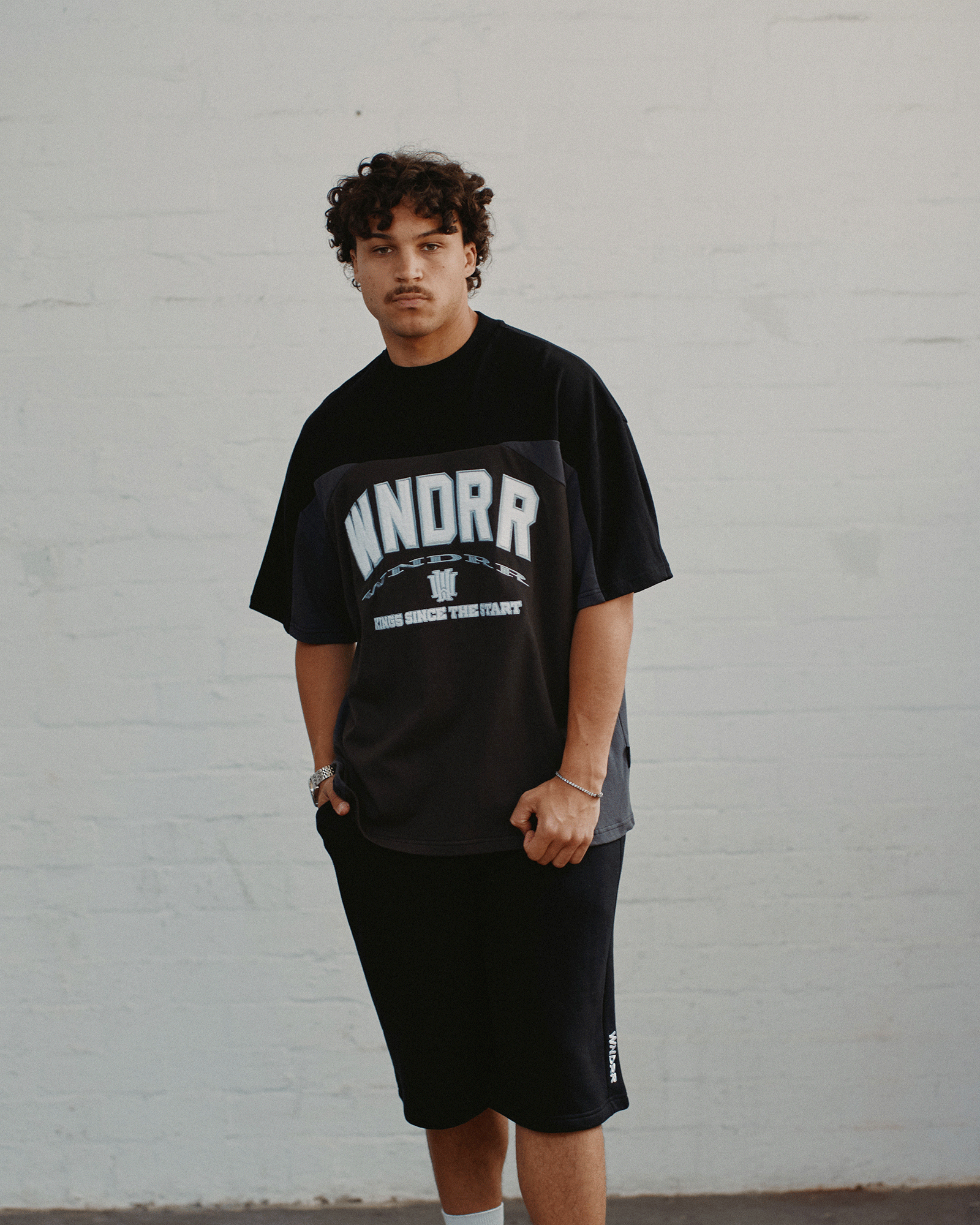 INSTITUTE PANEL CLUB TEE - BLACK/BLACK