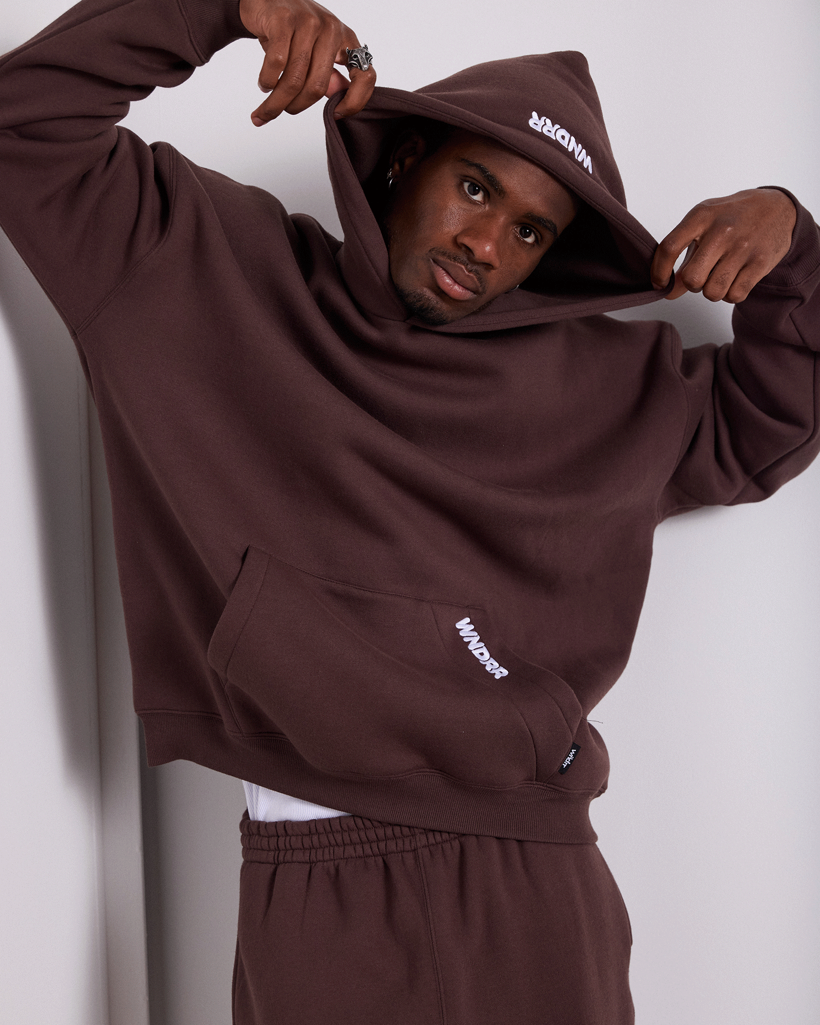 HALO HOOD SWEAT - BROWN