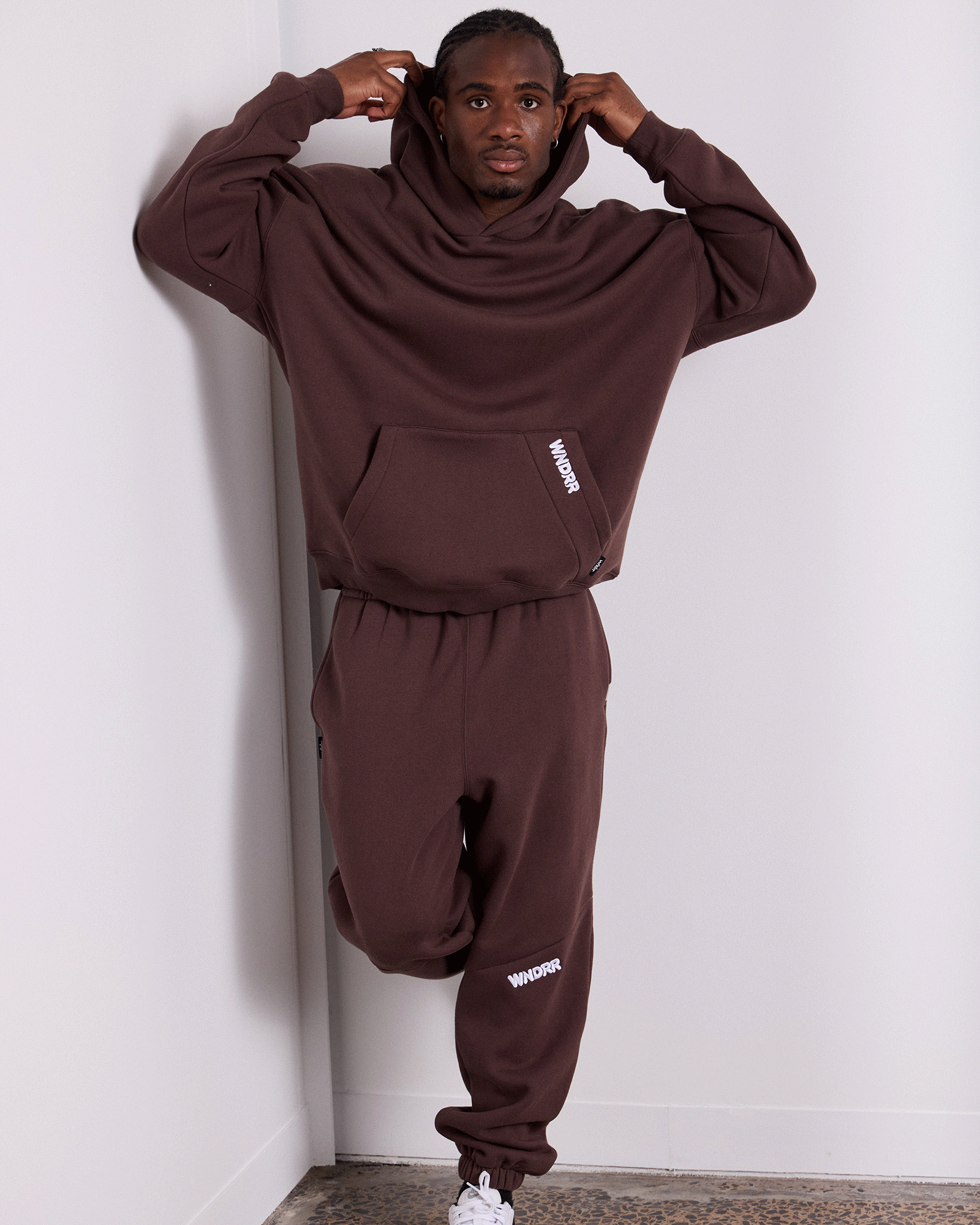 HALO HOOD SWEAT - BROWN
