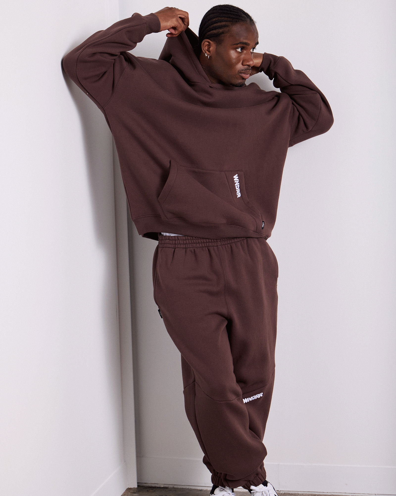 HALO HOOD SWEAT - BROWN