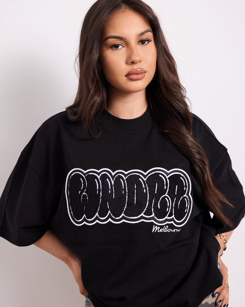 BLISSED HEAVY WEIGHT TEE - BLACK
