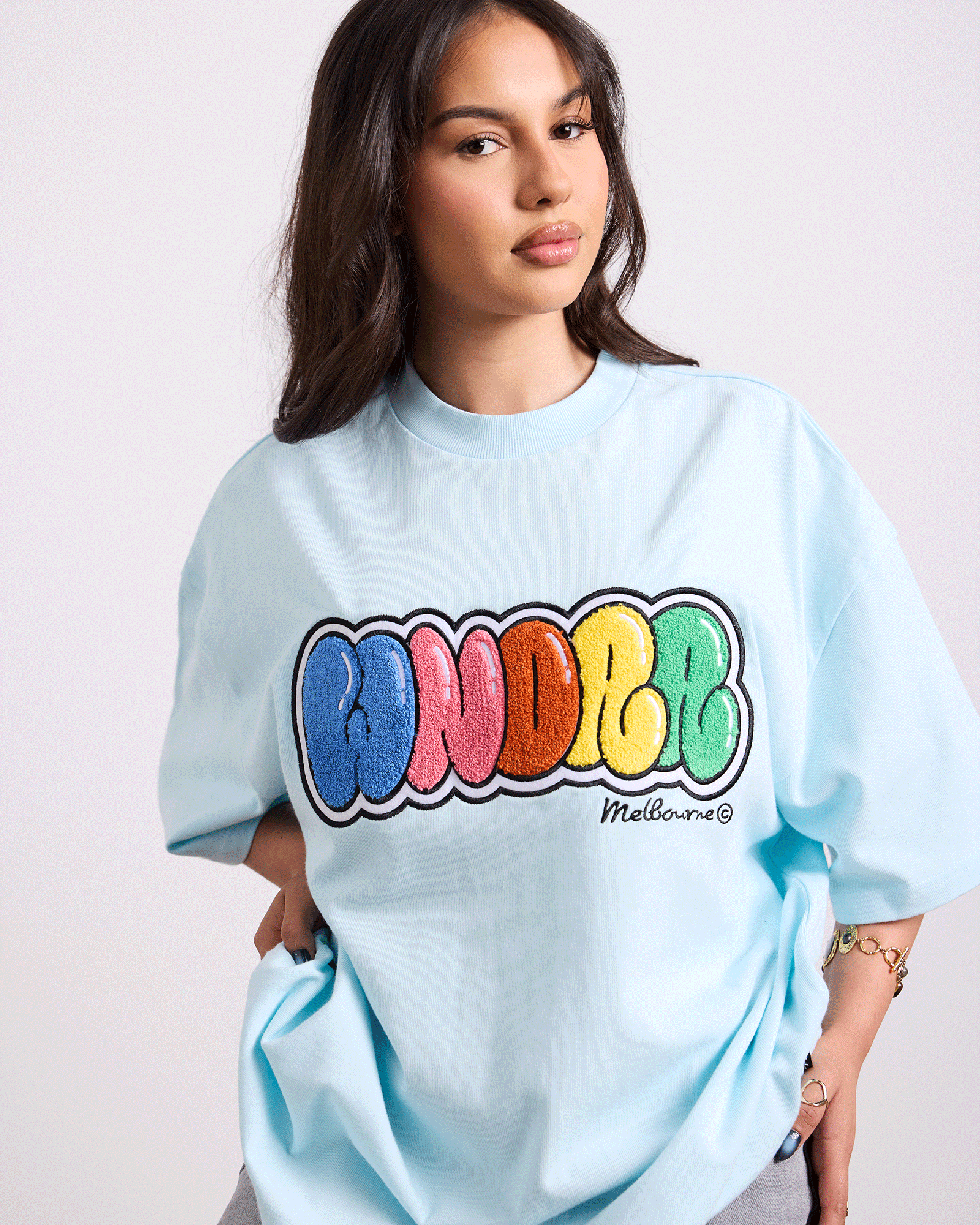 BLISSED HEAVY WEIGHT TEE - BABY BLUE